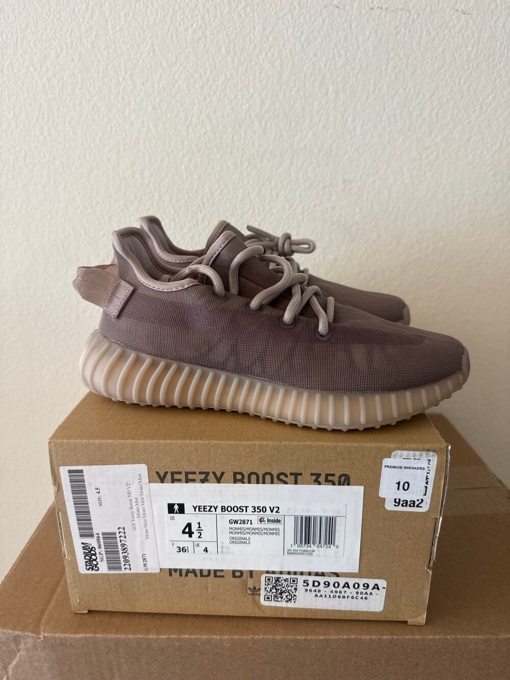 adidas Yeezy Boost 350 V2 Mono Mist Men’s Size 4.5 / Women’s 5.5